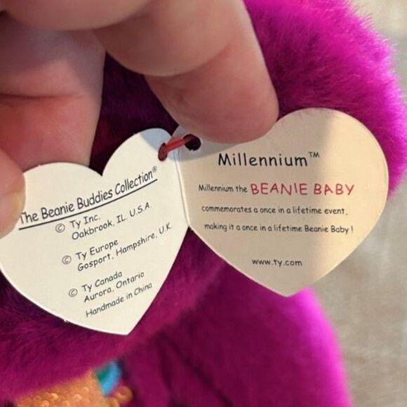 Ty "Millenium" Beanie Buddy Teddy Bear - Picture 4 of 4